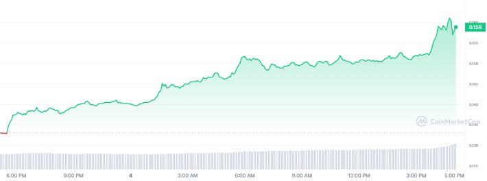 DOGE 1D graph coinmarketcap 18