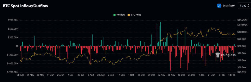 Bitcoin spot inflows outflows