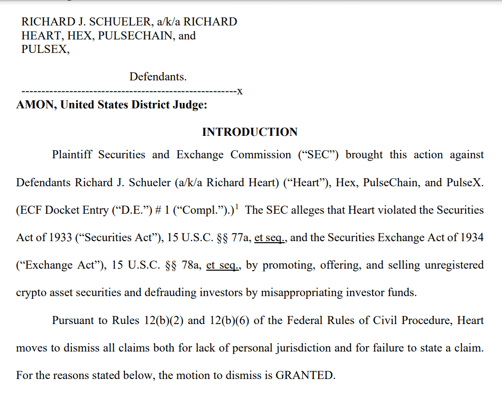 Judge Dismisses Case Against Hex Founder